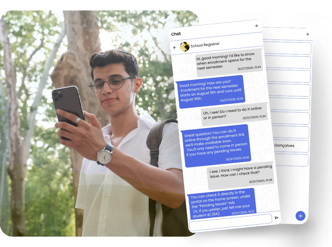 Usuária utilizando o app KeyPly